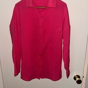 Women's Pink Button-Up Shirt